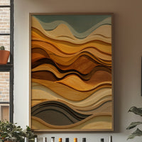 Carved Waves In Warm Grain