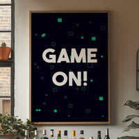 Game On Neon Gamer Art