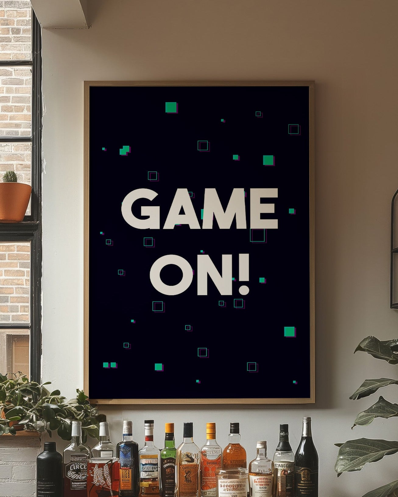Game On Neon Gamer Art