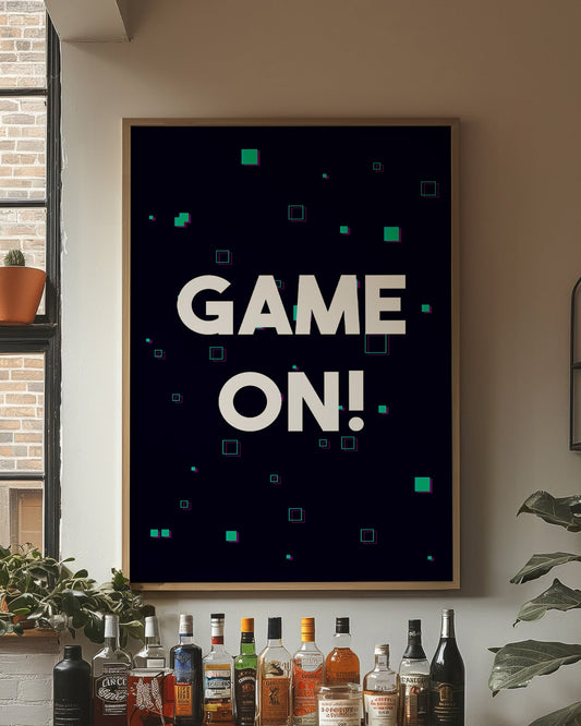 Game On Neon Gamer Art