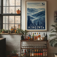 Virginia Blue Ridge Stamp Art