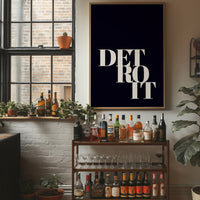 Detroit Bold Typography Print