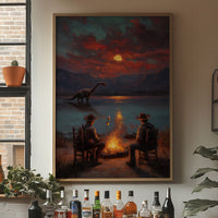 Campfire Under A Jurassic Moon