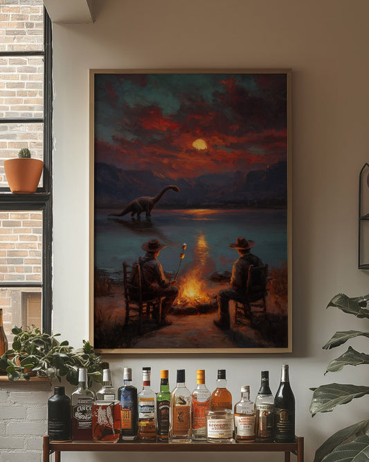 Campfire Under A Jurassic Moon