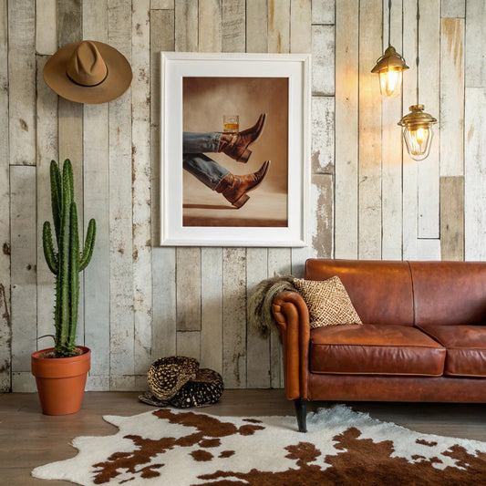 Whiskey Rest On Worn Leather