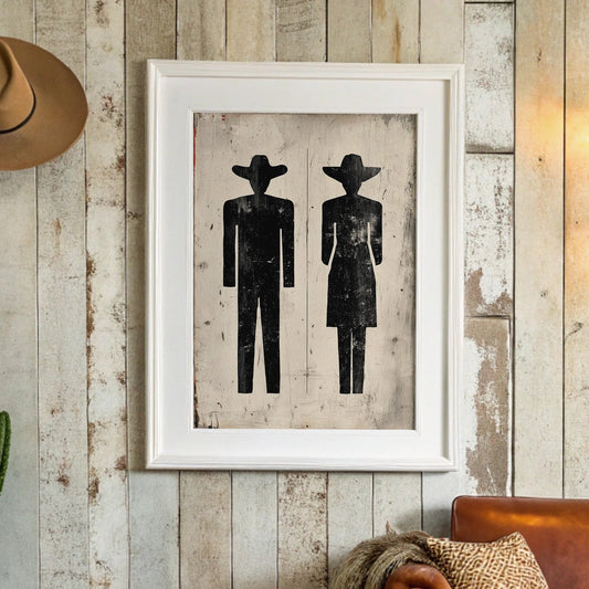 Western Restroom Silhouettes