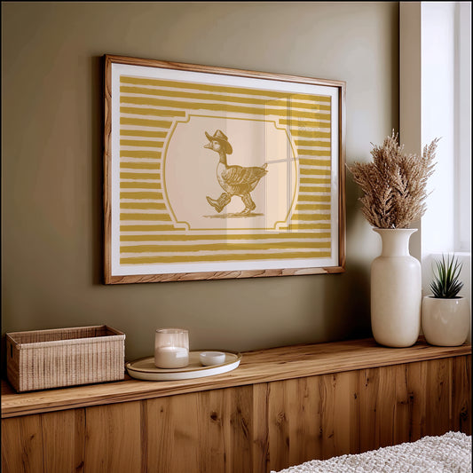 Cowboy Duck Western Wall Art