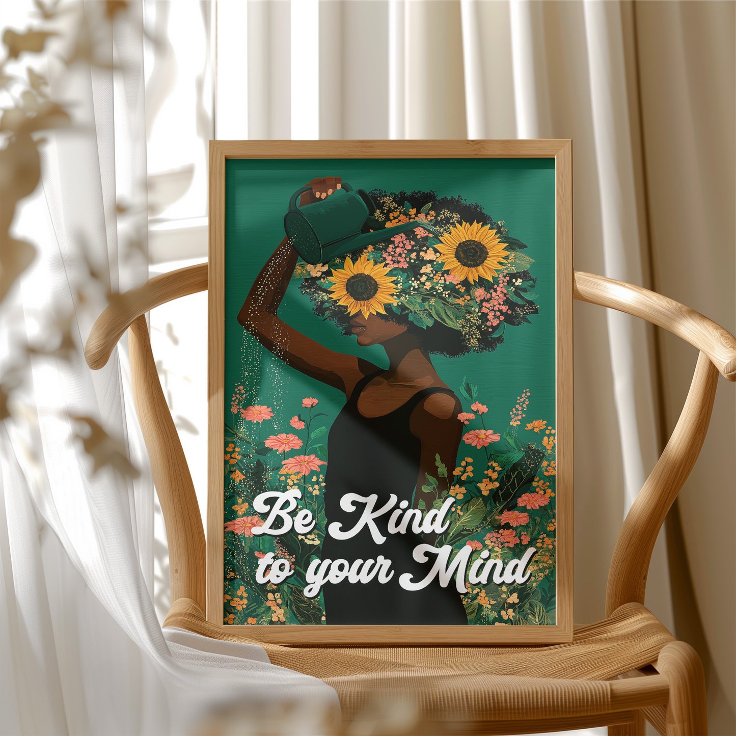 Be Kind To Your Mind Floral Art