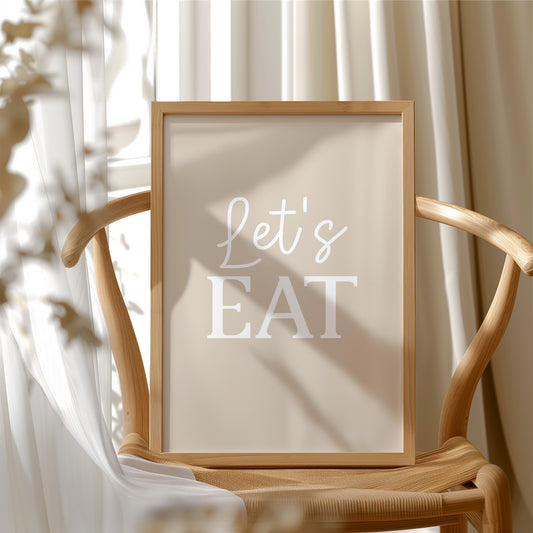 Lets Eat Kitchen Wall Quote