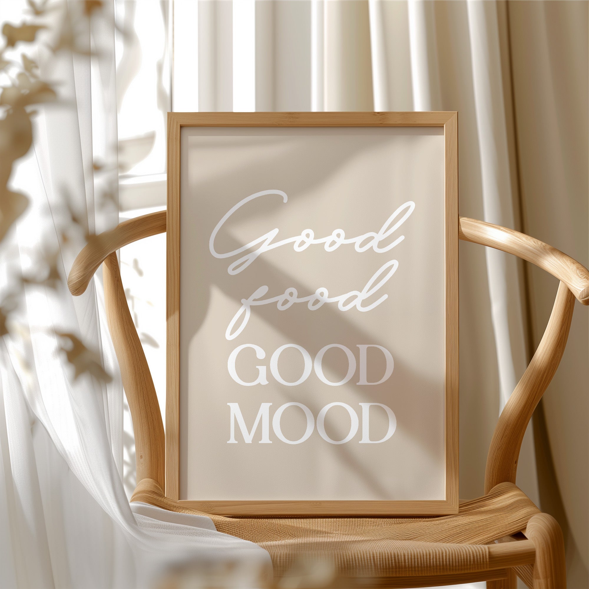 Good Food Good Mood Kitchen Quote