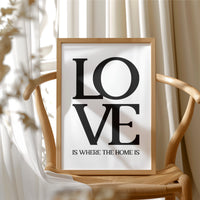 Love Is Where The Home Is Typography Print