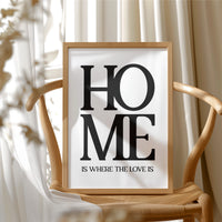 Home Is Where The Love Is Typography Print