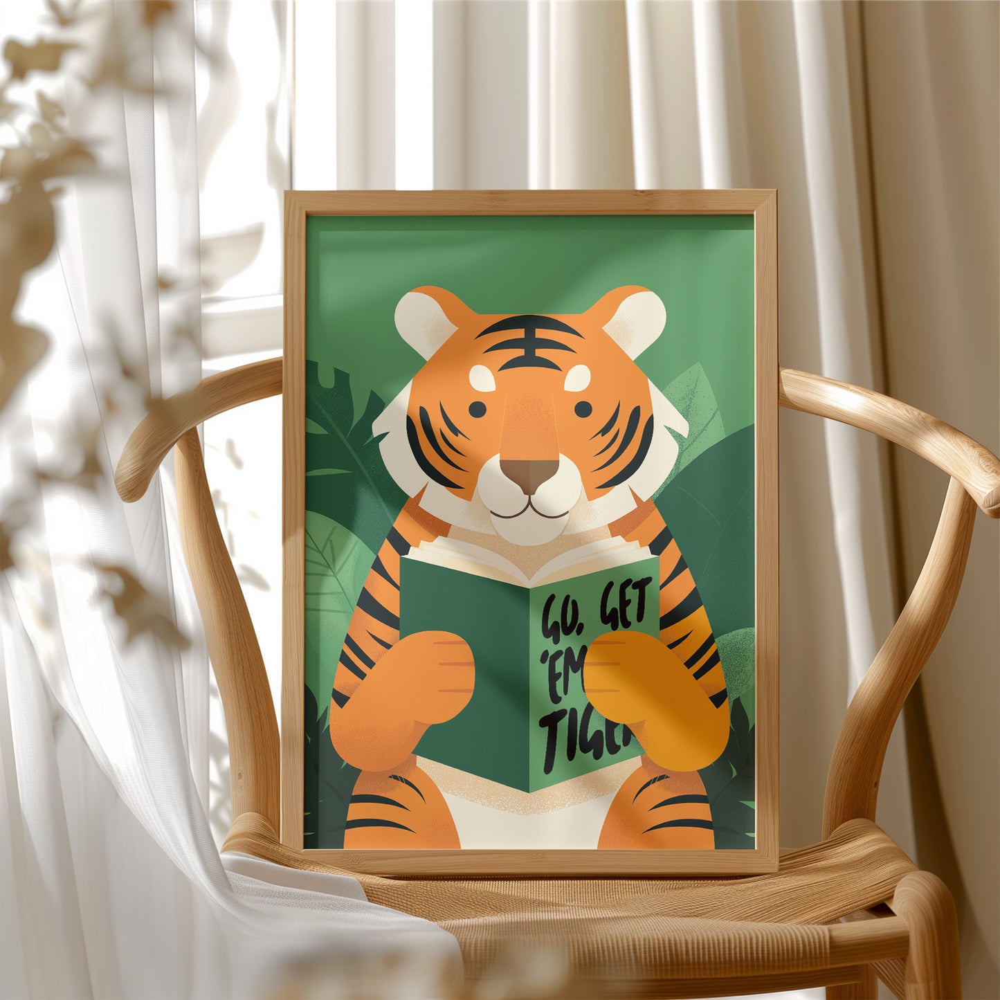 Go Get ’Em Tiger Motivational Kids Wall Art