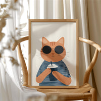 Cool Cat With Coffee