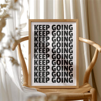 Keep Going Bold Repeat Typography