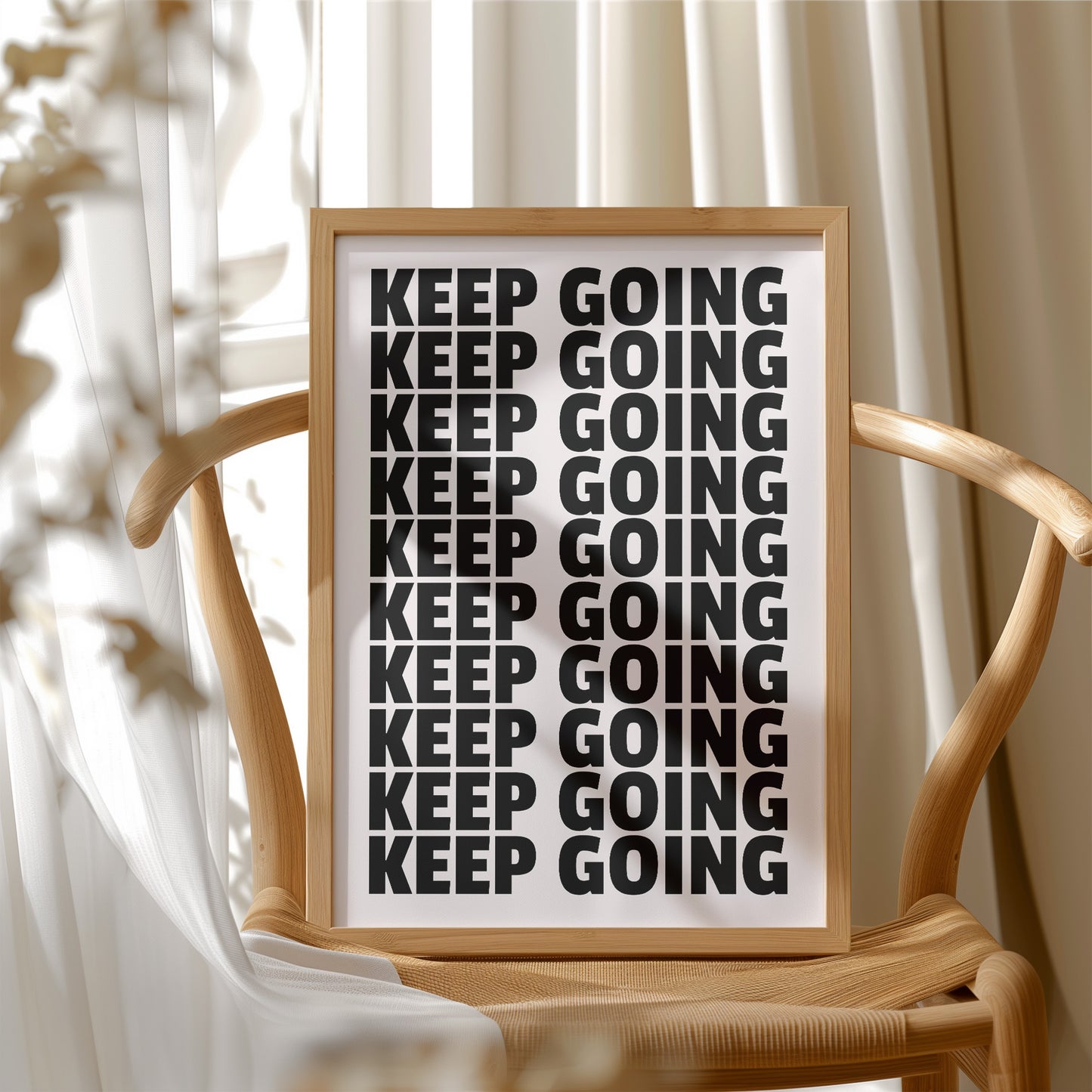 Keep Going Bold Repeat Typography