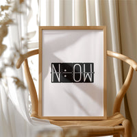 Now Flip Clock Minimal Typography