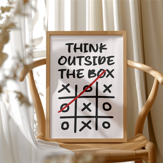 Think Outside The Box Tic Tac Toe Art