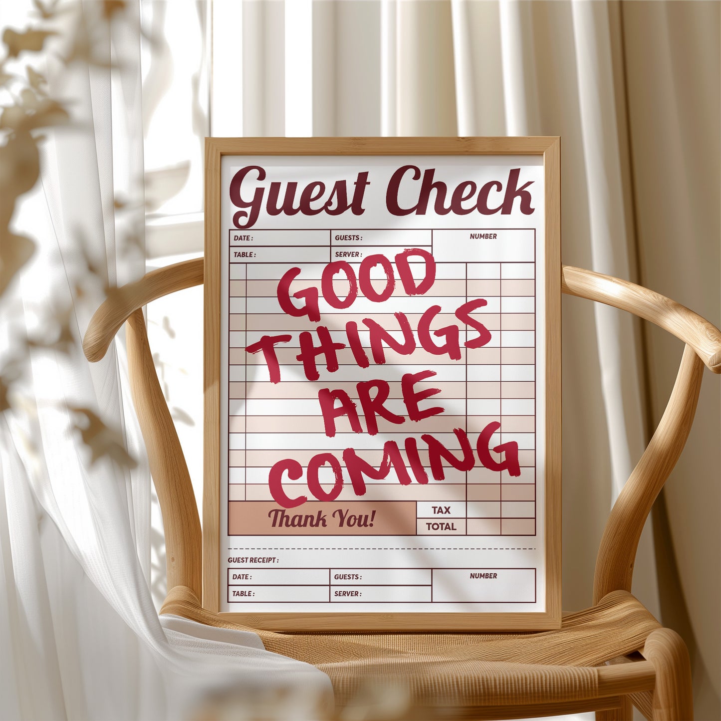 Good Things Are Coming Guest Check