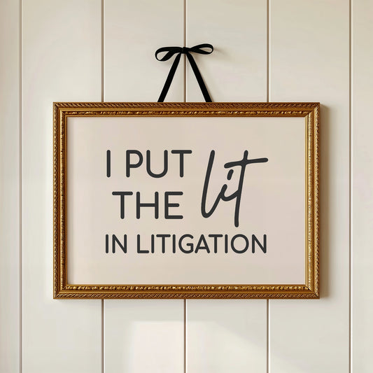 I Put The Lit In Litigation