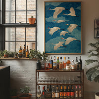 Eight Cranes and a Blue Forever