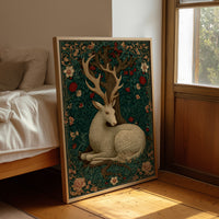The White Stag at Rest in the Old Wood