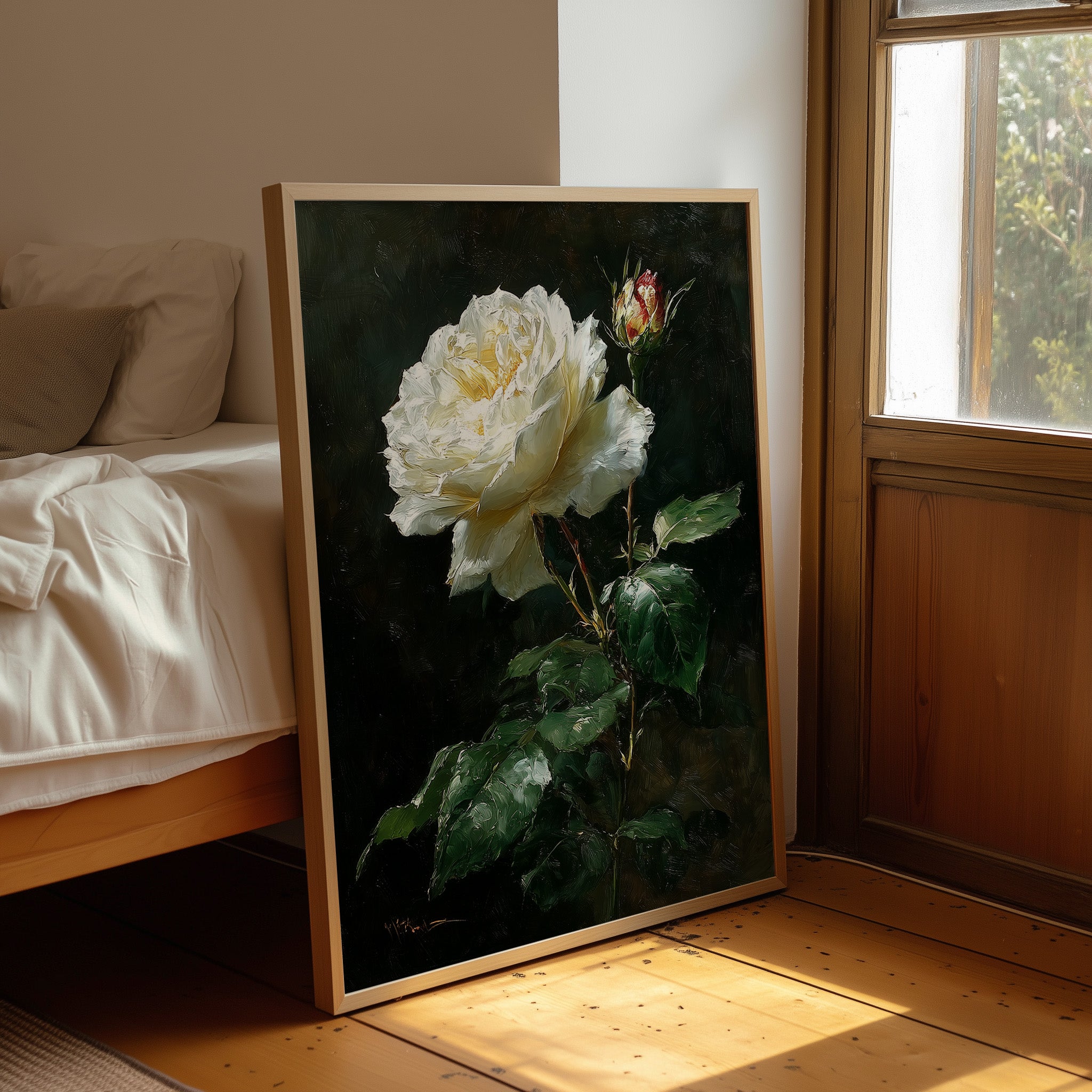 The White Rose Holds Its Light