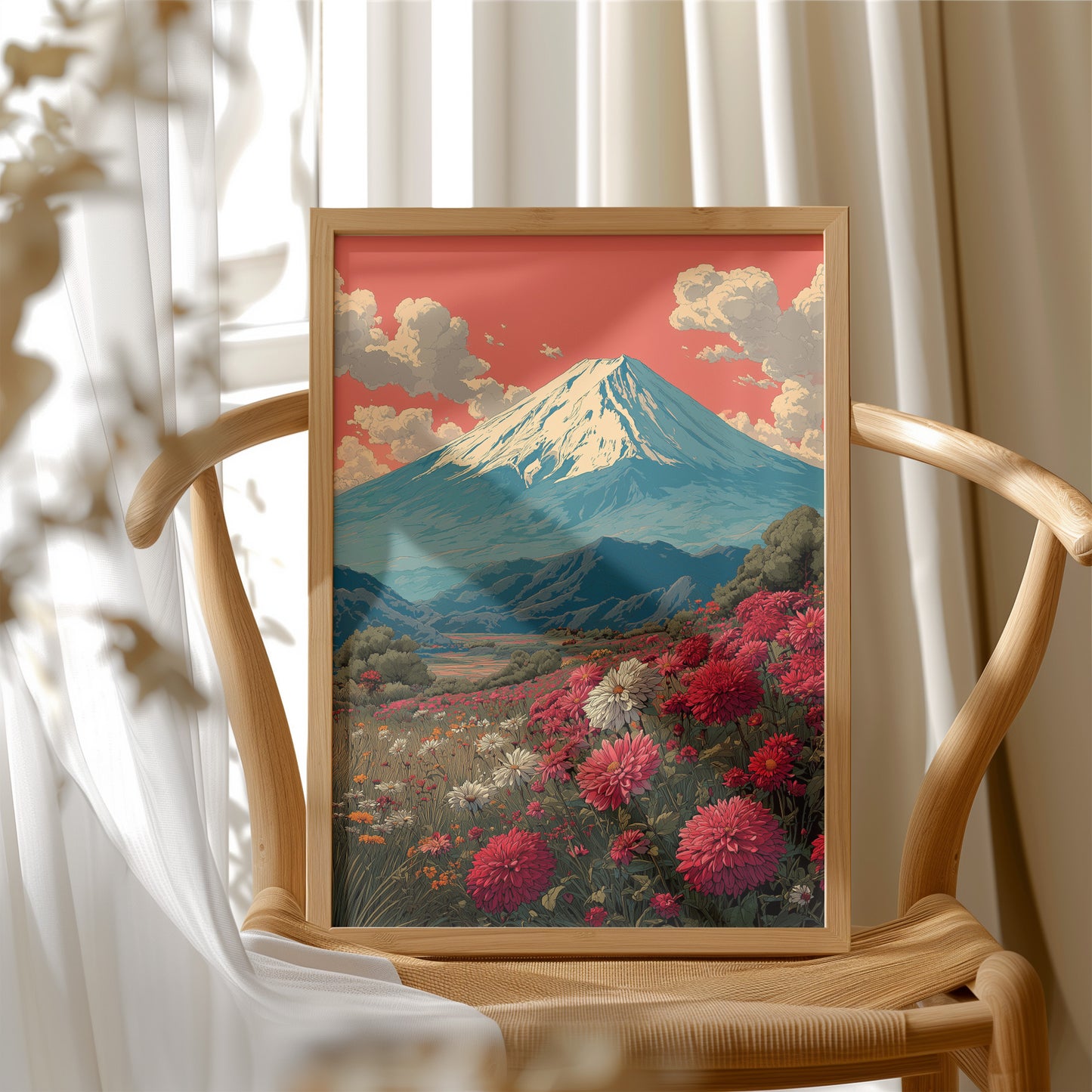 Where the Chrysanthemums Face Fuji