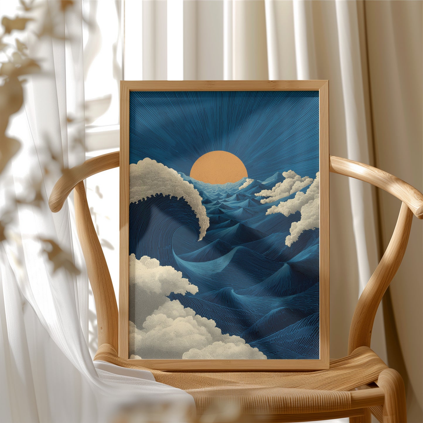 The Sun Meets the Wave Halfway