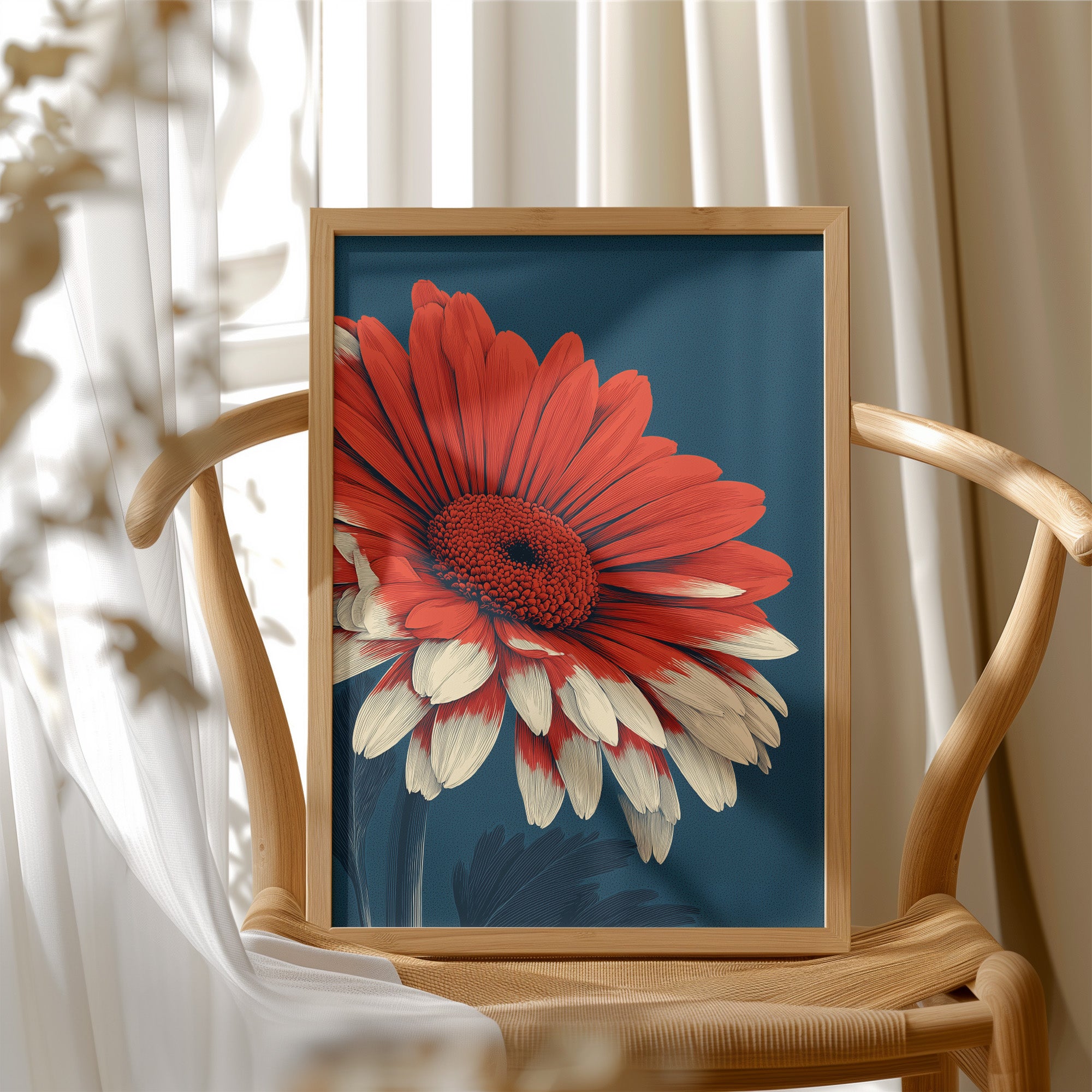 Red Blooms Against the Deep