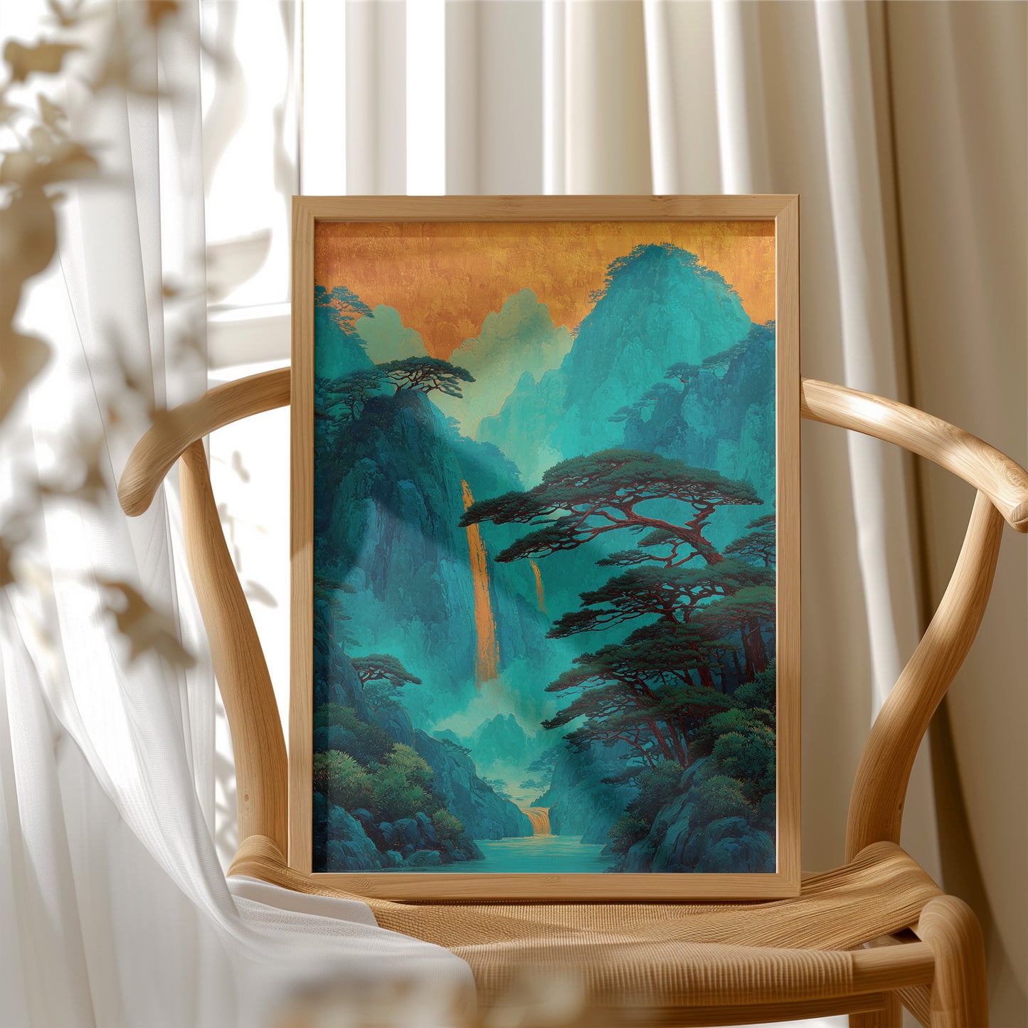Gold Falls Through Ancient Pines