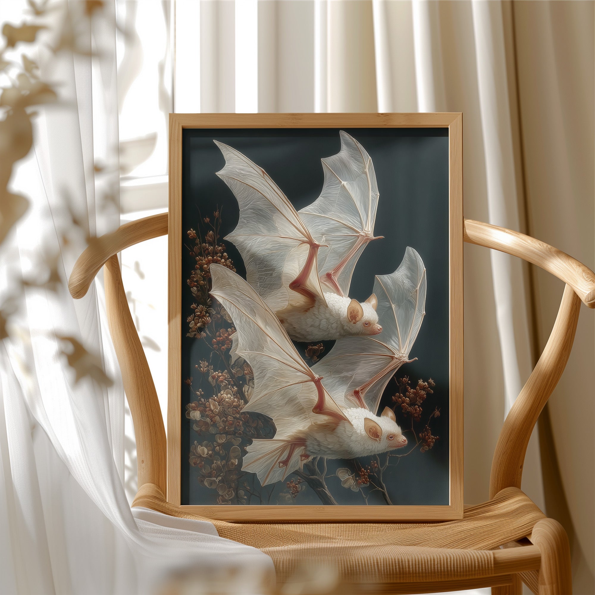 Ghost Wings at the Dried Branch