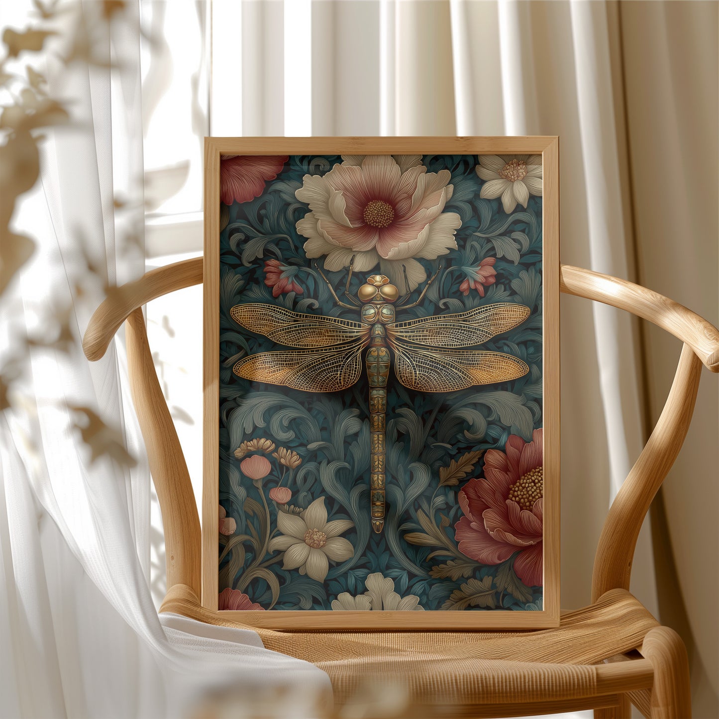 Gold Wings in the Dark Garden