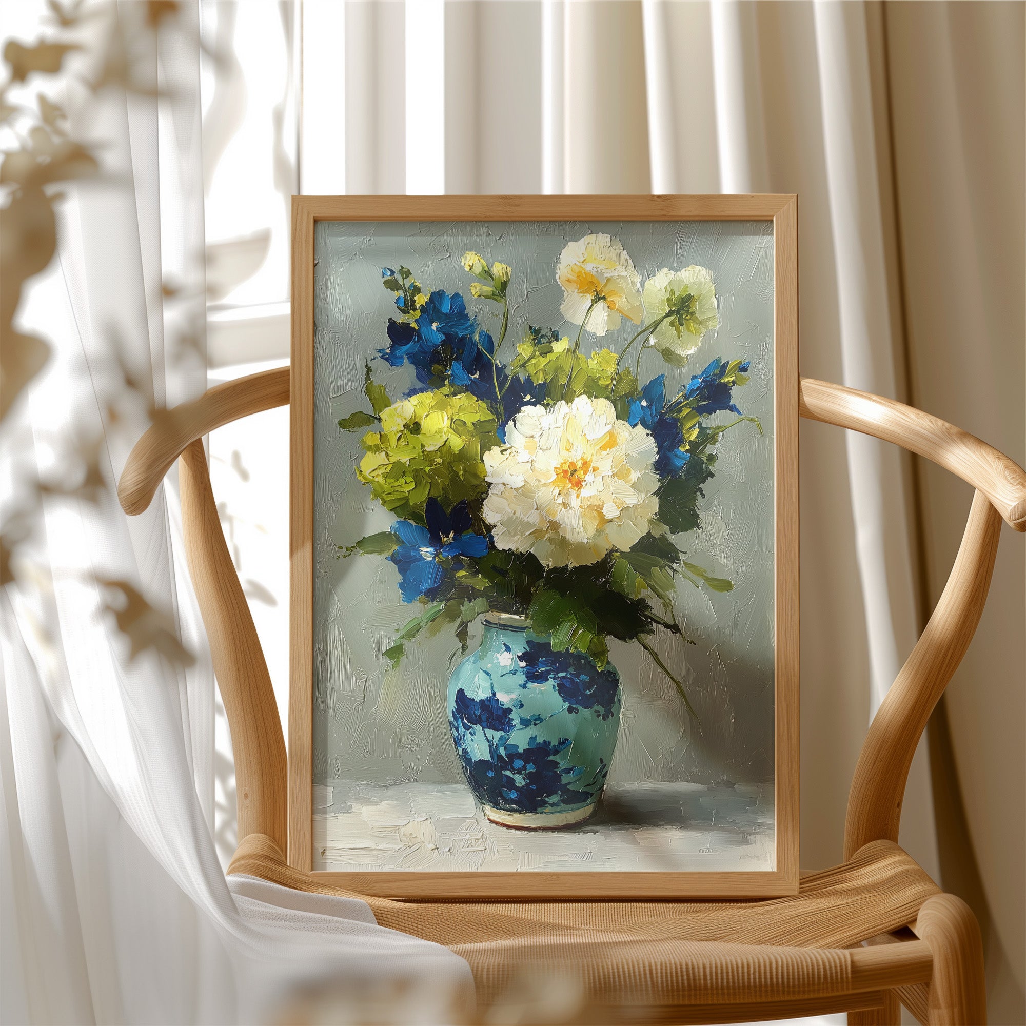 Tuesday Flowers in the Blue Vase