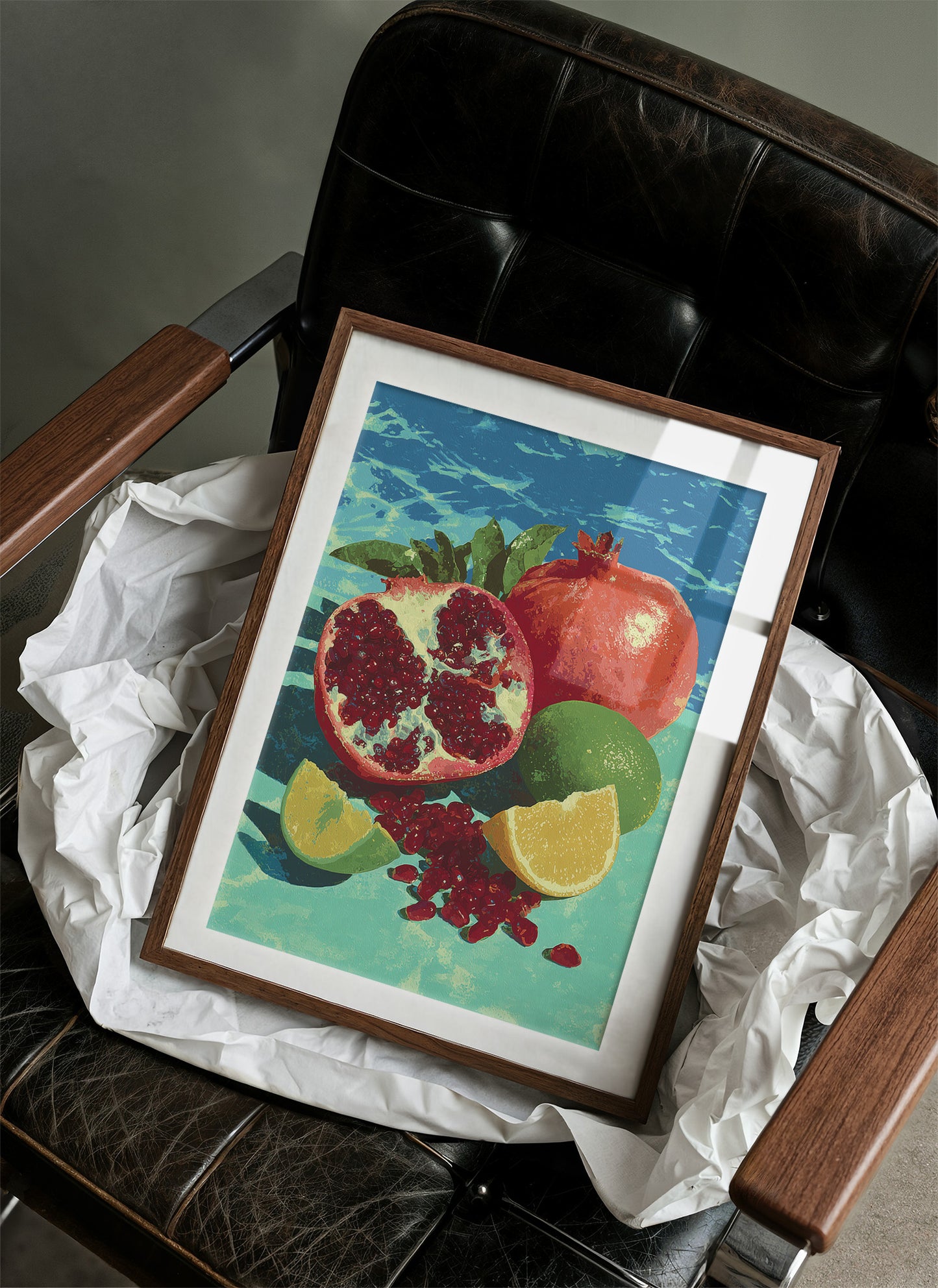 Pomegranate on Turquoise Tide