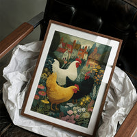 Three Hens and a Cottage Garden