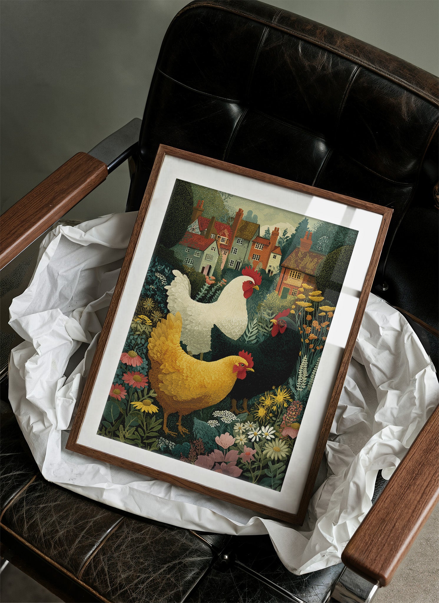 Three Hens and a Cottage Garden