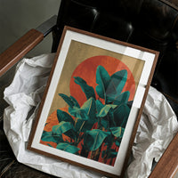 Banana Leaves at Sundown