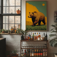 The Grizzly Walks at Dusk