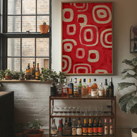 Concentric Rhythm in Red