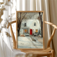 The Red Door in Winter