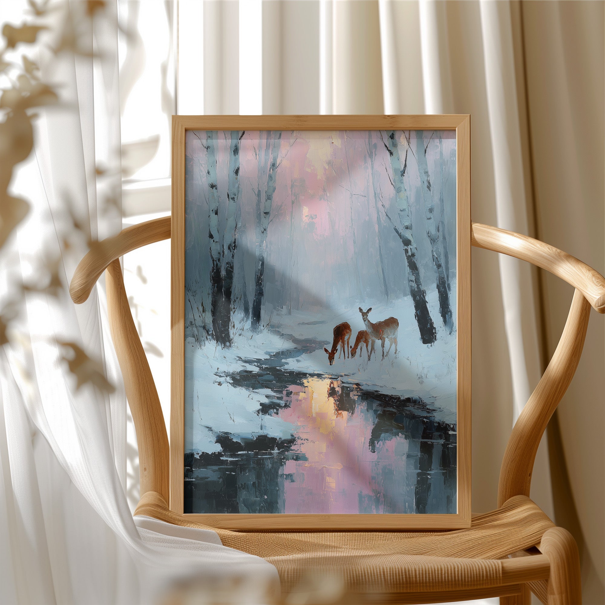 Deer at Rose Dawn