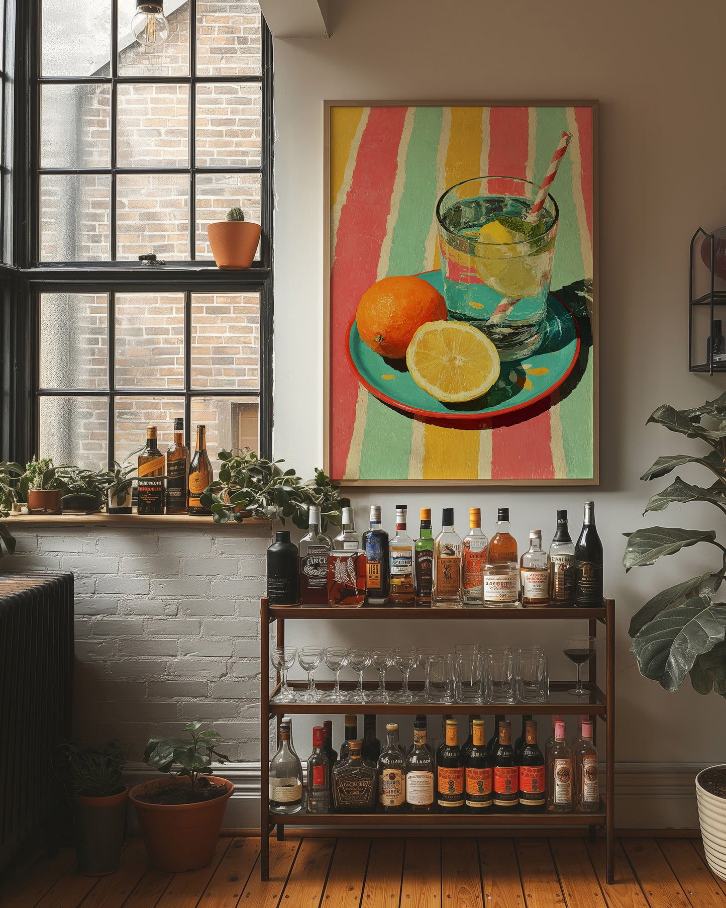 Iced Lemonade, Summer Stripes