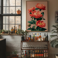 Coral Peonies in Bloom