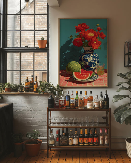 Poppies and Watermelon Slices