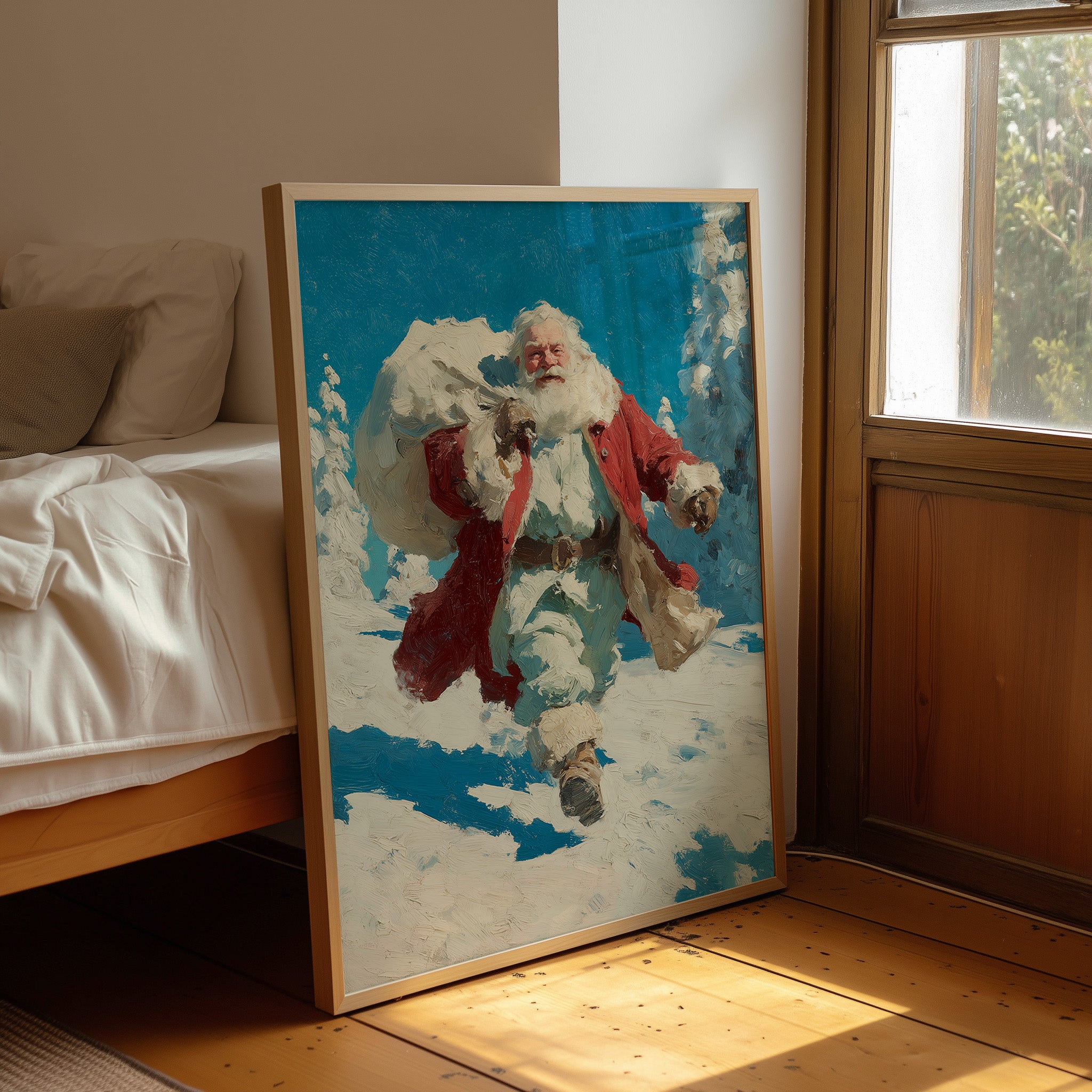Santa Through the Snow
