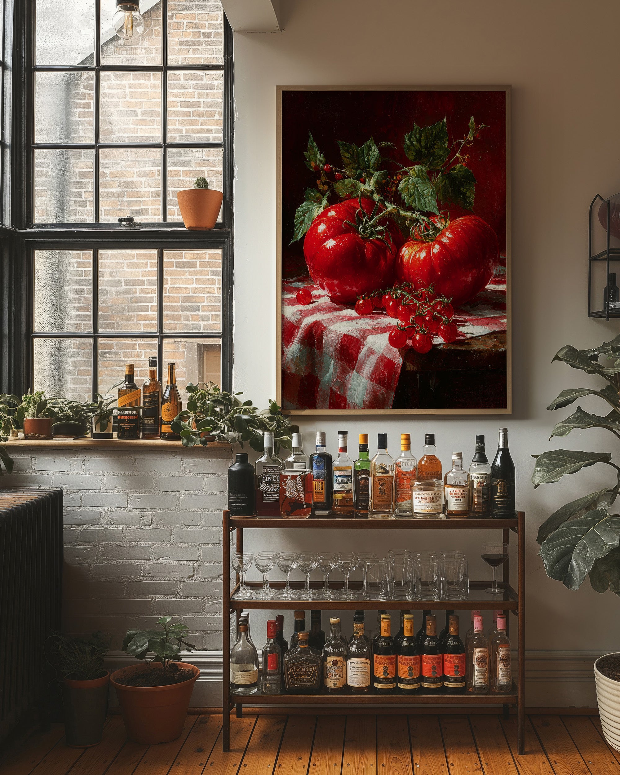 Heirloom Reds on Gingham