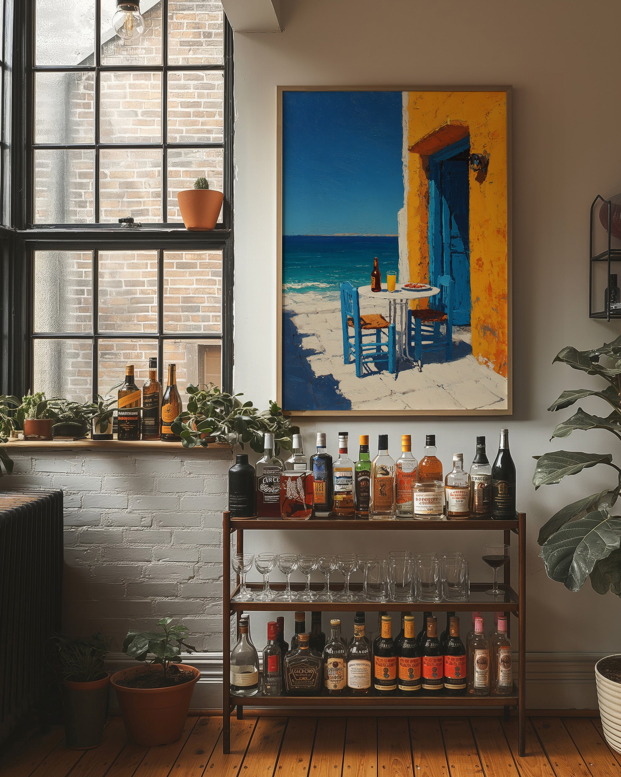 Beer and Blue Doorway
