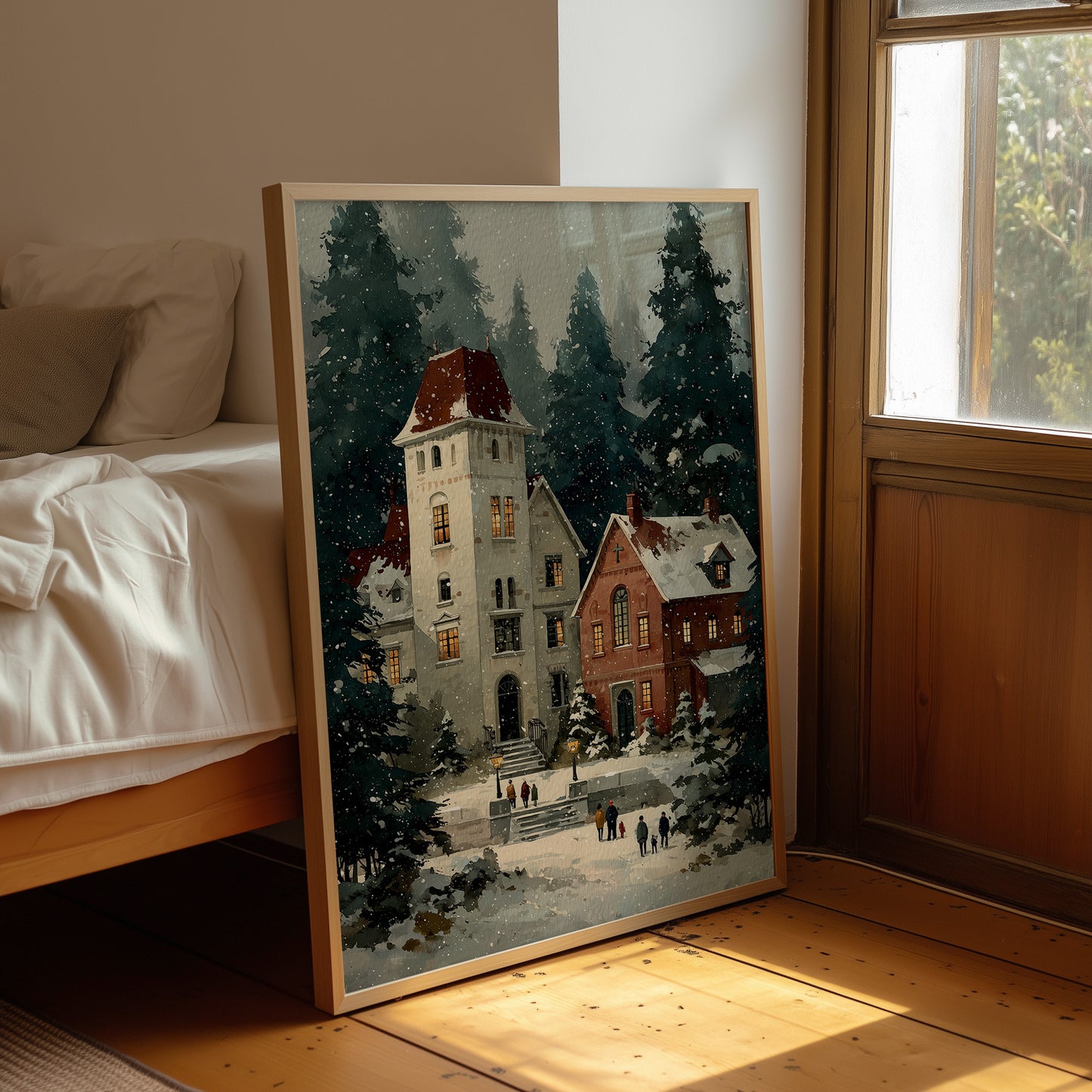 Snowfall Over the Old Chapel
