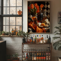 Tulips, Wine, and Cheese Board